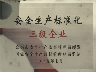 2015安全生產(chǎn)標準化三級企業(yè)